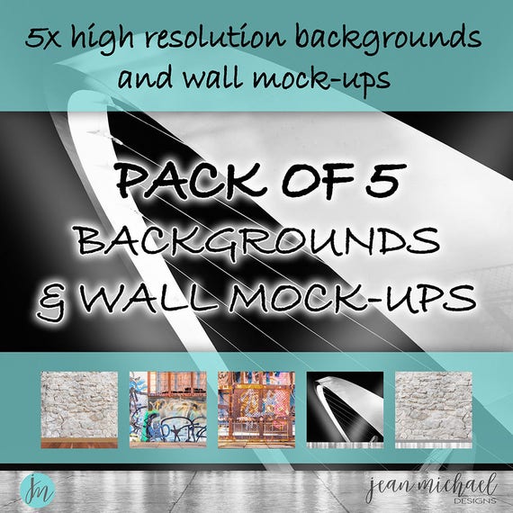 5 Pack Scrapbook Wall Mockups Pack 3 Five At