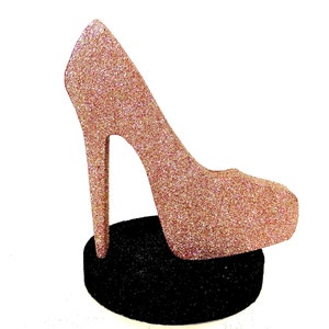 High Heel Shoe Centerpiece, Cutout Shoe on Foam Base, DIY shopping centerpieces, heels and shopping centerpieces image 3