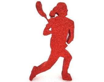 Lacrosse Cut Out female. Use in centerpieces for Lacrosse party, sports banquets or birthday parties.