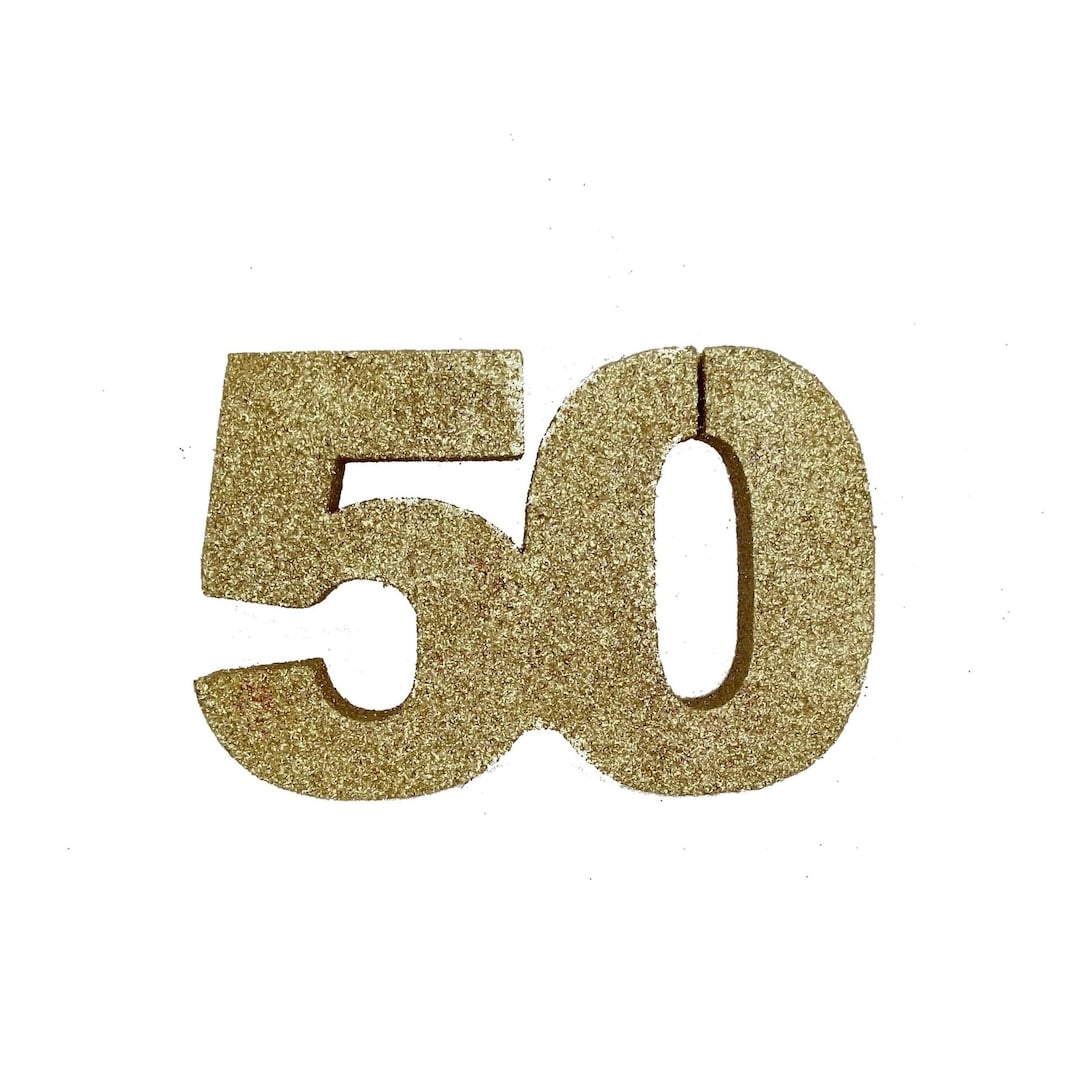 Number 50 Cutout Foam for Class Reunion,50th Anniversary, 50th Birthday ...