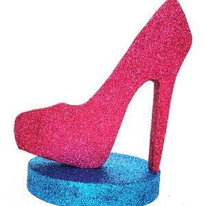 High Heel Shoe Centerpiece, Cutout Shoe on Foam Base, DIY shopping centerpieces, heels and shopping centerpieces image 4