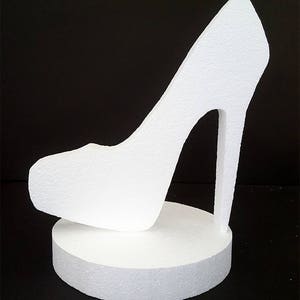 High Heel Shoe Centerpiece, Cutout Shoe on Foam Base, DIY shopping centerpieces, heels and shopping centerpieces image 6