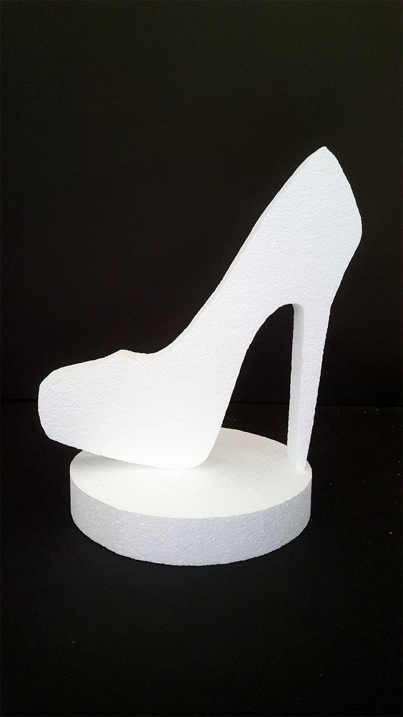 High Heel Shoe Centerpiece, Cutout Shoe on Foam Base, DIY shopping centerpieces, heels and shopping centerpieces image 6