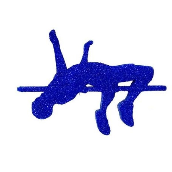 High Jumper Male cut out of 1.5" thick foam. Use in centerpieces,  High Jump Shapes, Track and Field shapes for Sports Banquets