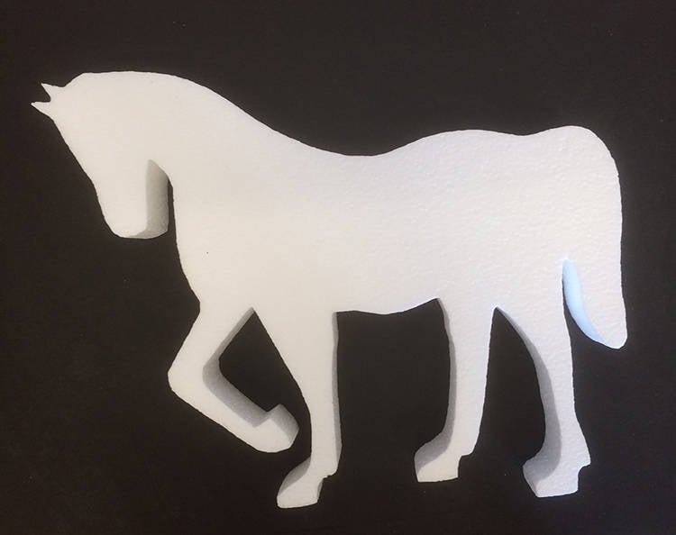 12 inch wide foam Horse Cut Out for Etsy