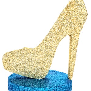 High Heel Shoe Centerpiece, Cutout Shoe on Foam Base, DIY shopping centerpieces, heels and shopping centerpieces image 8