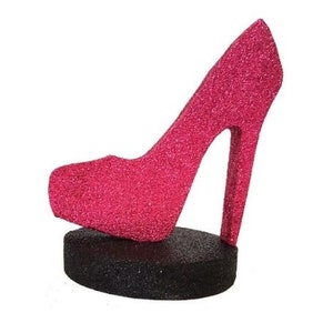 High Heel Shoe Centerpiece, Cutout Shoe on Foam Base, DIY shopping centerpieces, heels and shopping centerpieces image 1