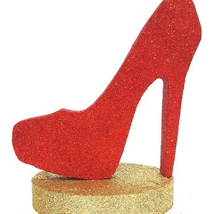 High Heel Shoe Centerpiece, Cutout Shoe on Foam Base, DIY shopping centerpieces, heels and shopping centerpieces image 9