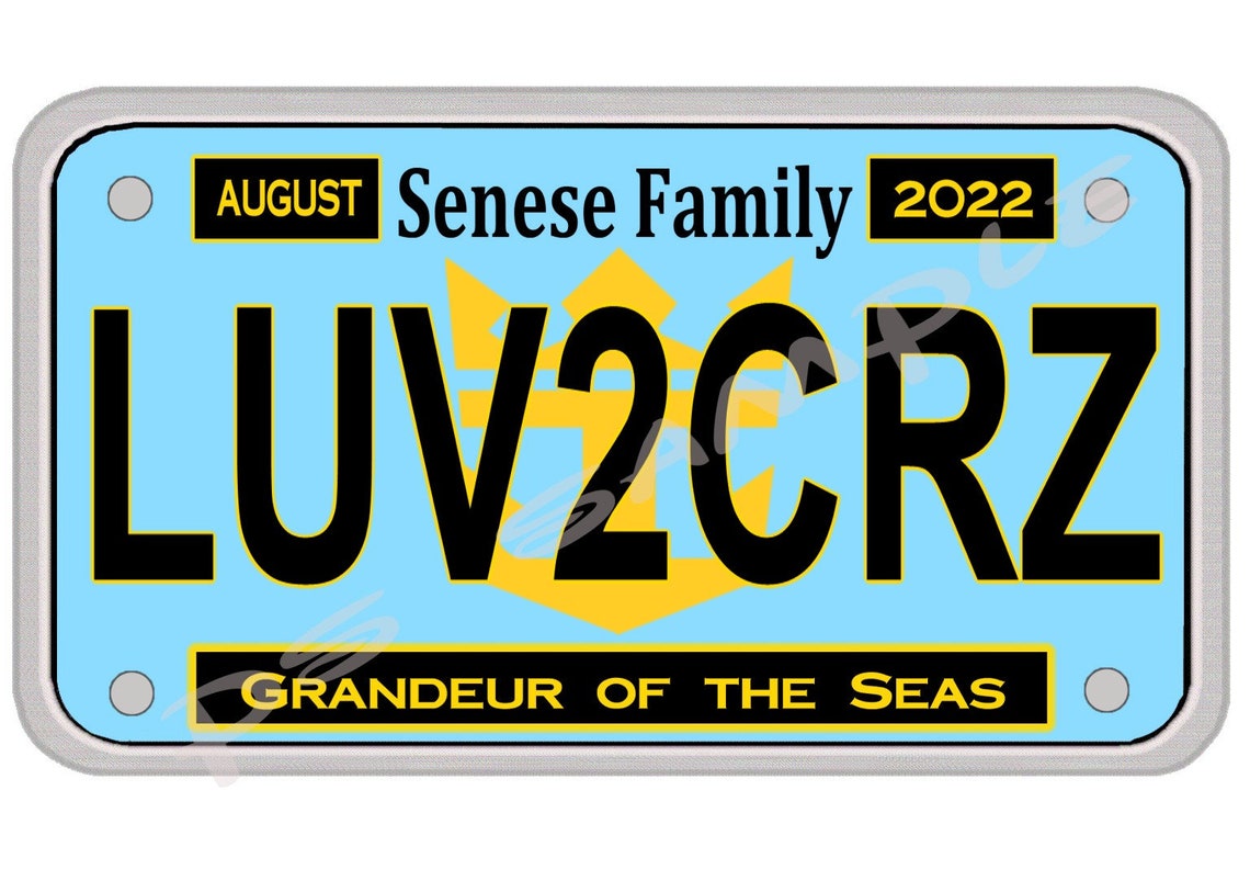 Customized LICENSE PLATE for Cruise Door Etsy