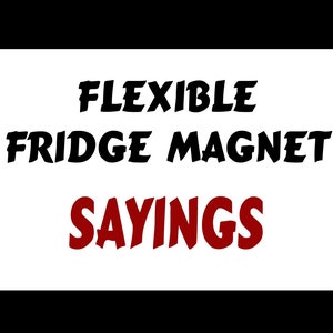 Flexible Fridge MAGNETS - SAYINGS