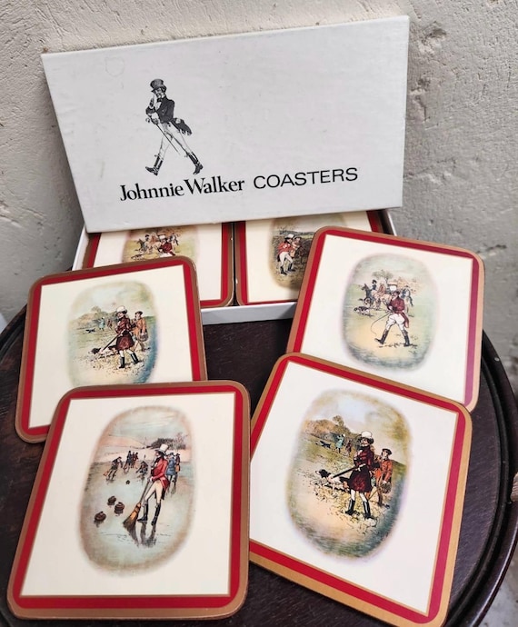 Coasters, Johnnie Walker Coasters, Designer Coasters, Pub Coasters