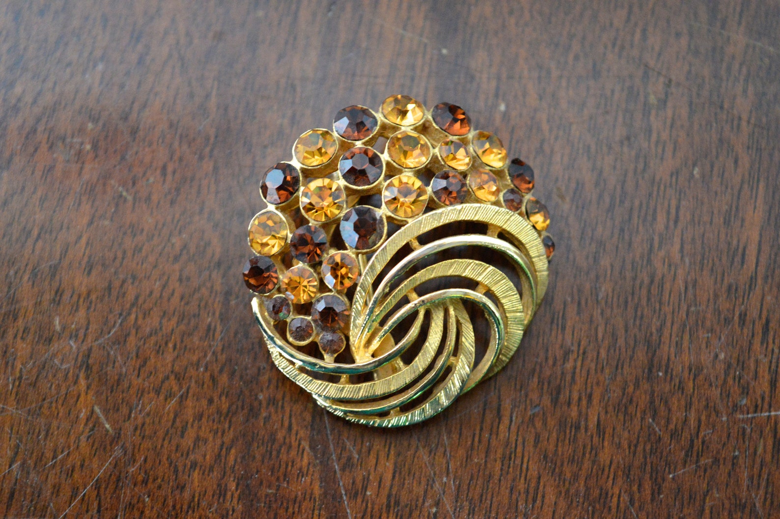 Broche Vintage Cristal De Bohème Années 60-70 - Occasion - Fabriqué En France
