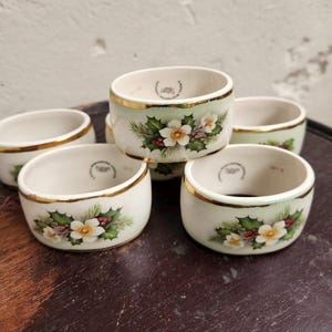 Vintage Napkin Rings, Napkin Rings, Floral Napkin Rings, Porcelain Napkin Rings, China Napkin Rings, Vintage Homewares, Vintage Home