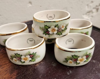 Vintage Serviettenringe, Serviettenringe, Floral Serviettenringe, Porzellan Serviettenringe, China Serviettenringe, Vintage Haushaltswaren, Vintage Home