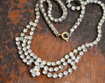 Vintage Halskette, Strass Halskette, Halsketten in uk, Vintage Schmuck, Geschenke für Frauen, Muttertagsgeschenk, Hochzeitsgeschenk, Abschlussball Geschenk