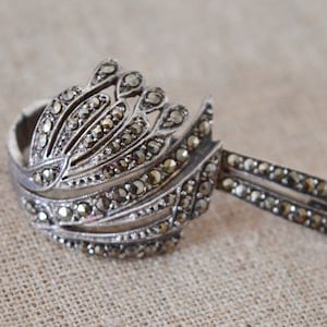 Vintage Brooch, Brooches in uk, Marcasite Brooch, Sterling Silver, Silver Jewellery, Marcasite Jewellery, Gifts for Women, Wedding Gift