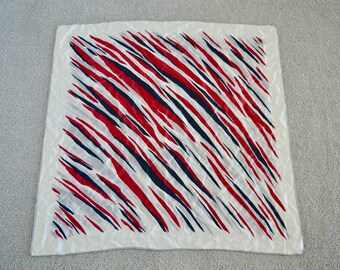 Vintage Scarf, Vintage Scarves, Scarf, Geometric Scarf, Red Scarf, Silk Scarf, Scarf Vintage, Scarves Vintage, Vintage Accessories
