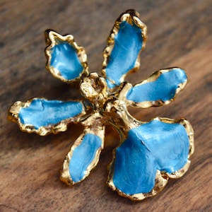 Vintage Brooch, Floral Brooch, Flower Brooch, Enamel Brooch, Brooch, Blue Brooch, Brooch Vintage, Vintage Jewellery, Gifts for Her