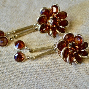 Clip On Earrings, Earrings, Flower Earrings, Chandelier Earrings, Vintage Jewellery, Gifts for Women, Mothers Day Gift, Wedding Gift