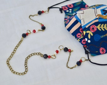 Face Mask Chain, Mask Chain, Face Covering Chain, Face Mask Accessory, Face Mask Lanyard, Face Covering Lanyard, Gifts for Her, Women Gift