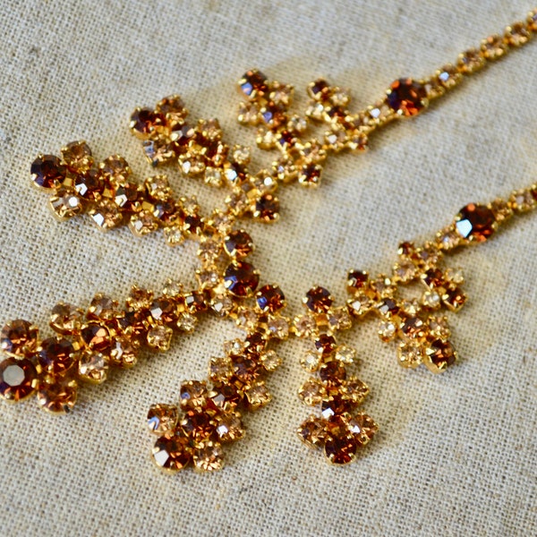 rhinestone necktie necklace