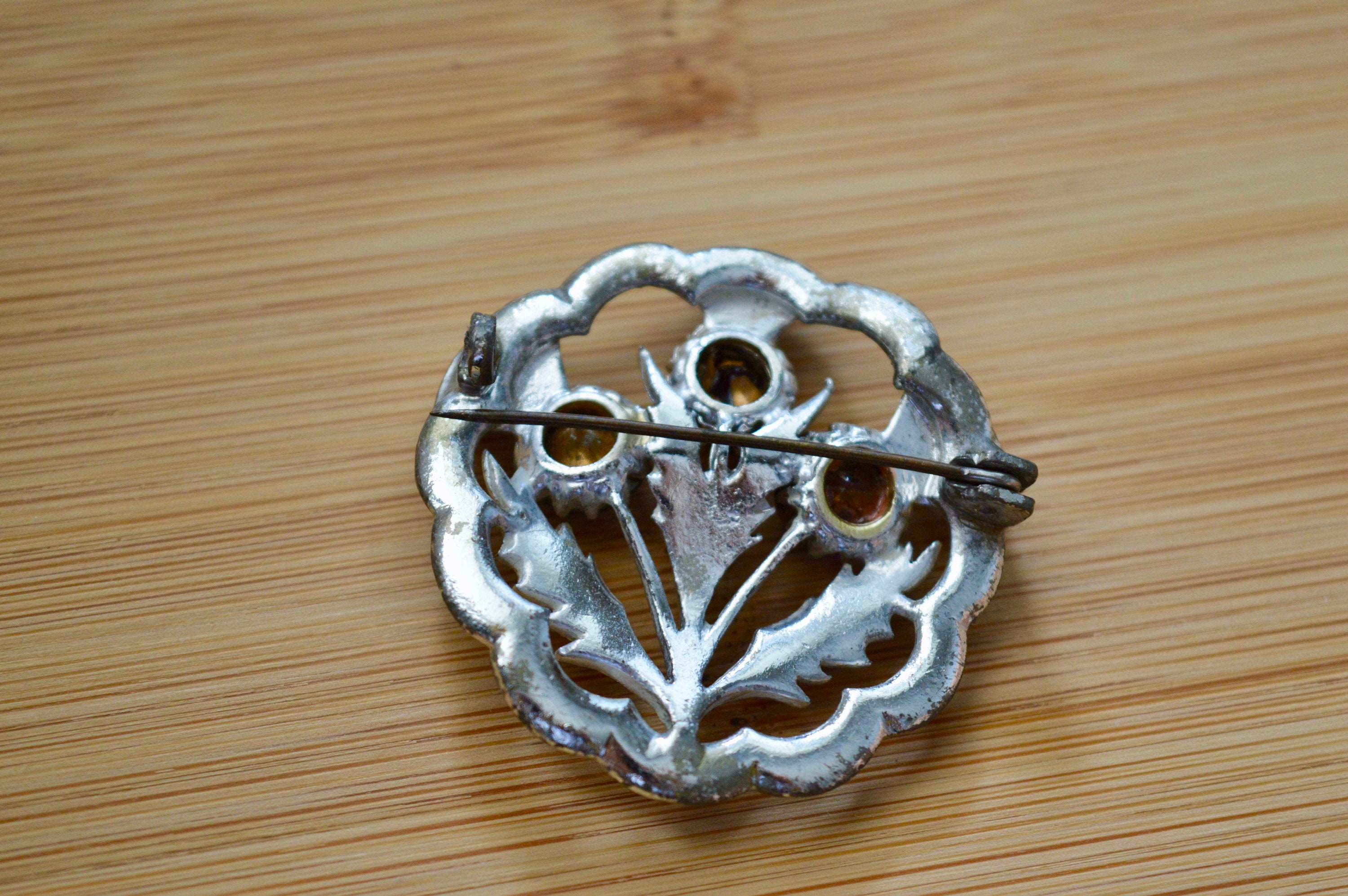 Vintage Brooch Celtic Brooch Thistle Brooch Scottish Etsy