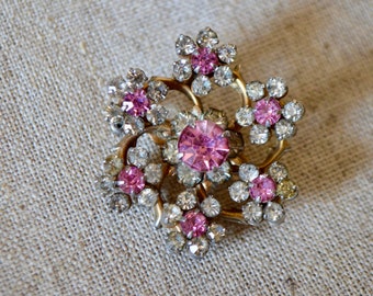 Brooch, Brooches in uk, Pink Brooch, Vintage Brooch, Vintage Jewellery, Costume Jewellery, Gifts for Women, Mothers Day Gift, Wedding Gift