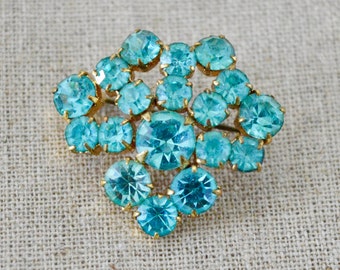 Spille nel Regno Unito, Spilla Vintage, Spilla Blu, Spilla Strass, Bigiotteria, Gioielli nel Regno Unito, Regali per le Donne, Regalo per la Festa della Mamma