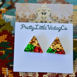 Resin Earrings, Statement Earrings, Glitter Earrings, Mountain Earrings, Earrings, Earrings Resin, Resin Jewellery, Resin Jewelry