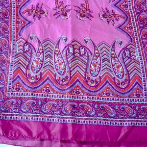 Vintage Scarf, Silk Scarf, Purple Scarf, Scarf, Scarves, Vintage Scarves, Purples Scarves, Vintage Accessories, Gifts for Her, Women Gift