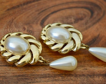 Vintage Earrings, Pearl Earrings, Chandelier Earrings, Dangle Earrings, Drop Earrings, Earrings, Earrings Vintage, Vintage Jewellery