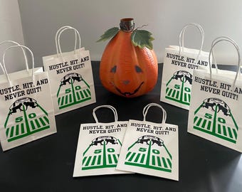 Mini Football Party Favor Bags: Sports Theme Treat Bags