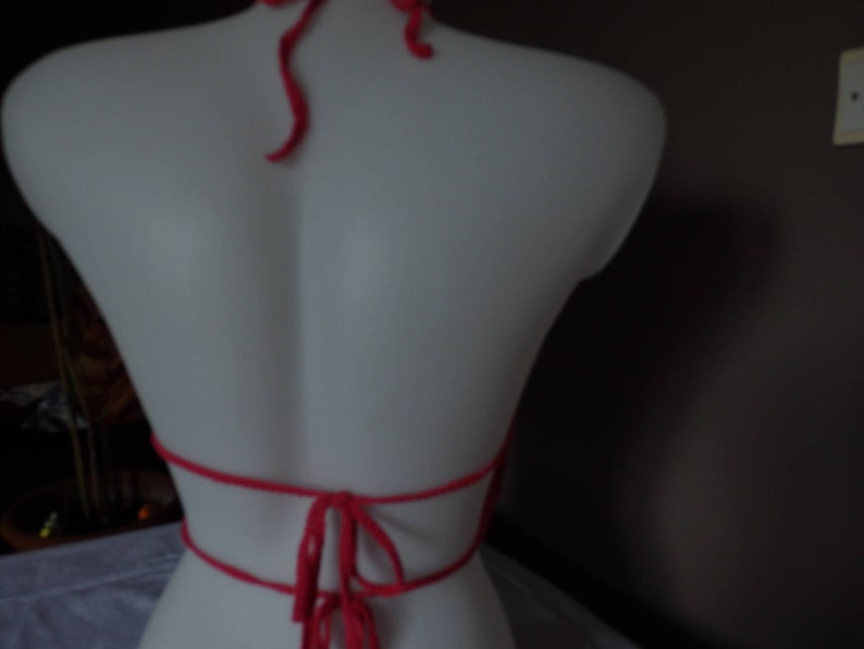 fuchsia pink Crochet bohemian halter top