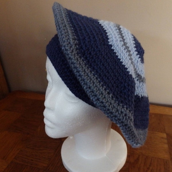 Crochet béret chapeau bonnet en laine