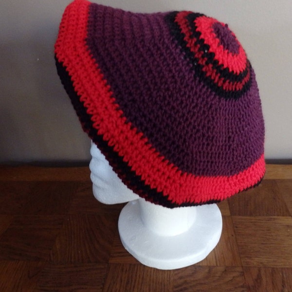 Béret Nuances de Rouges au crochet