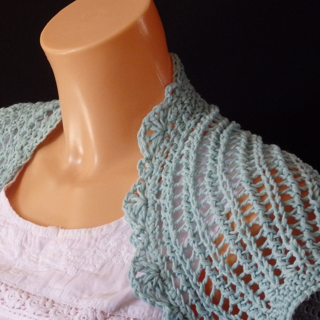 Cardigan Boléro Femme Crocheté Manches Courtes - Taille S à 4XL, Composition 80% Coton 20% Polyester, Motif Diamant