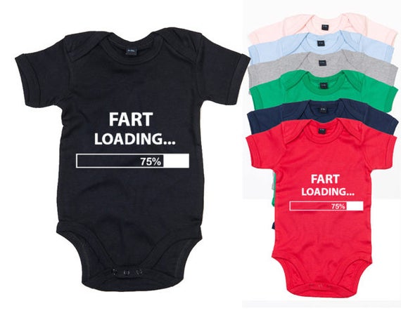 Fart Loading Babygrow Vest Baby Clothing Funny Gift