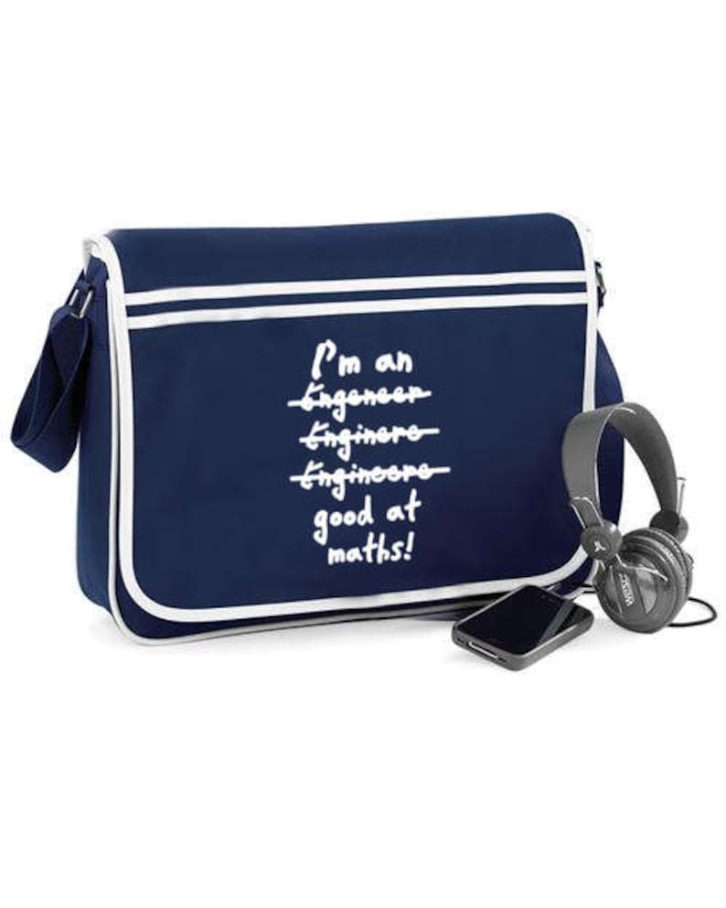 Retro Shoulder Bag Engineer Can/'t Spell But Good At Maths