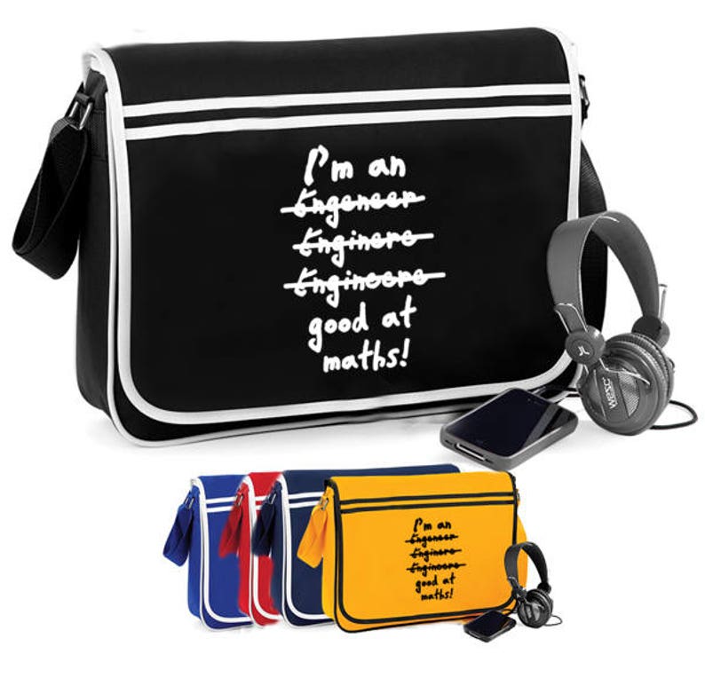 Retro Shoulder Bag Engineer Can/'t Spell But Good At Maths