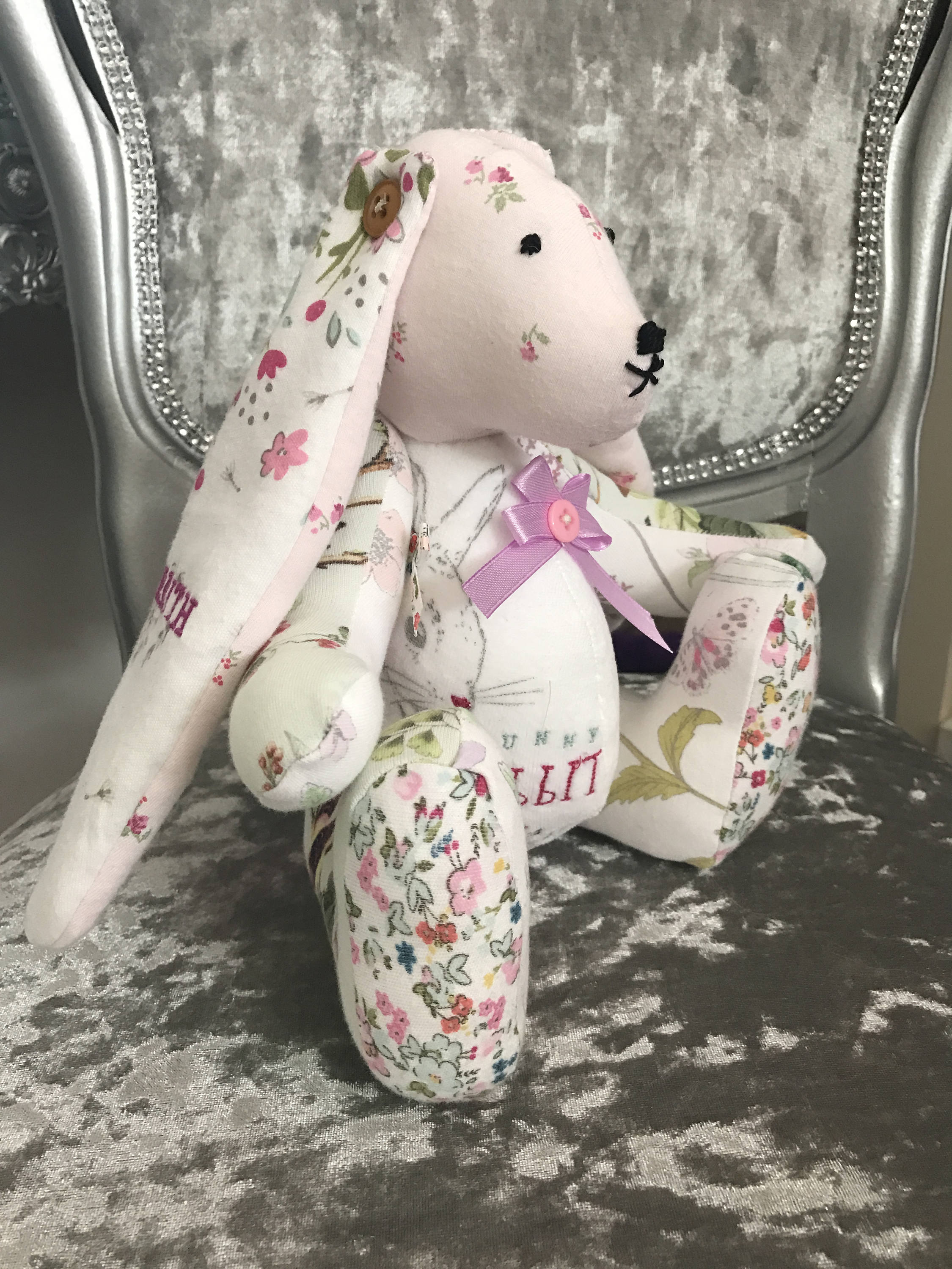 Memory Rabbit Keepsake Rabbit Memory Teddy Custom Made Etsy
