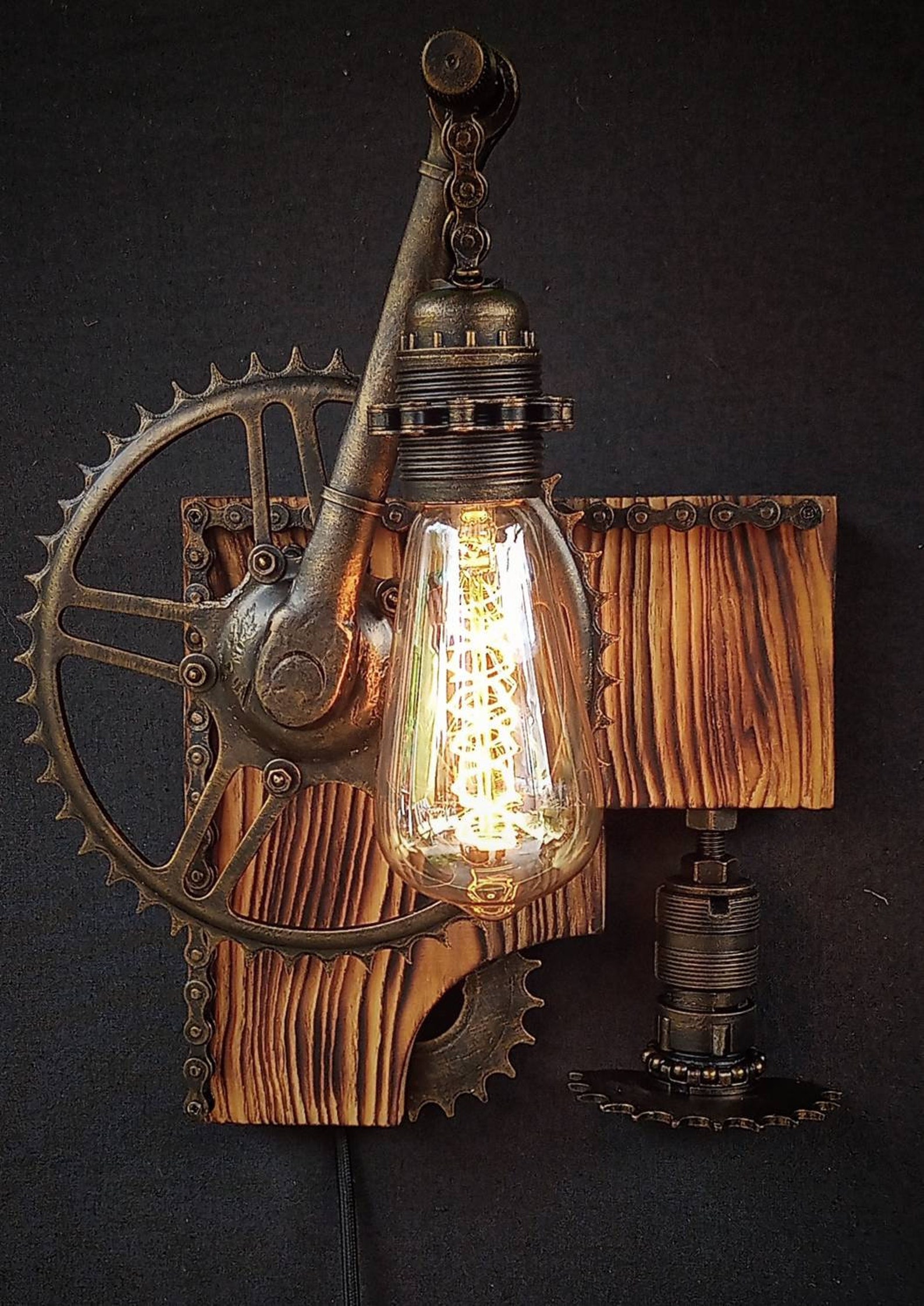 Steampunk lamp steampunk lighting wall mounted lamp bedside Etsy