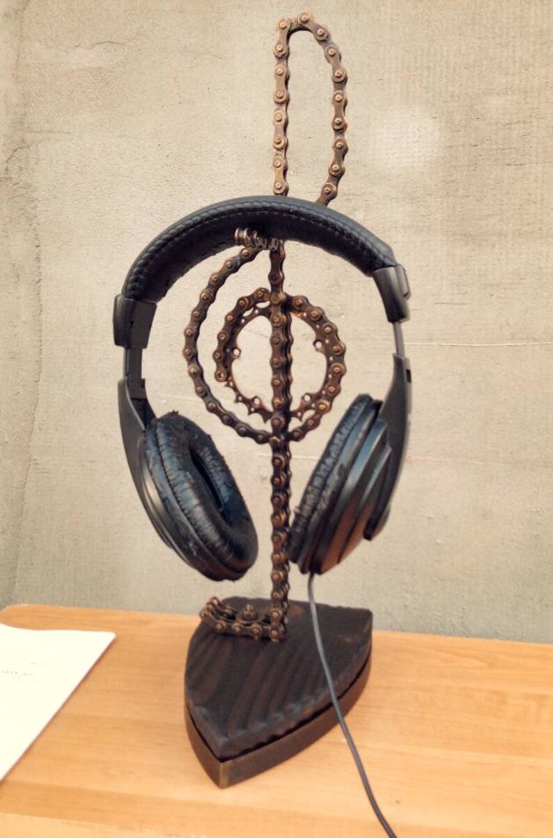 Headphone holder headphone stand Treble clef. Etsy