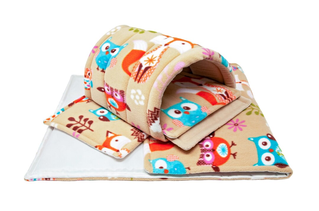 Set With 1 Liner, Fleece Cage Liner for Guinea Pigs and Small Animals