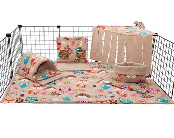 Guinea Pig C&C And Ferplast Cage Fleece Liner Full Set