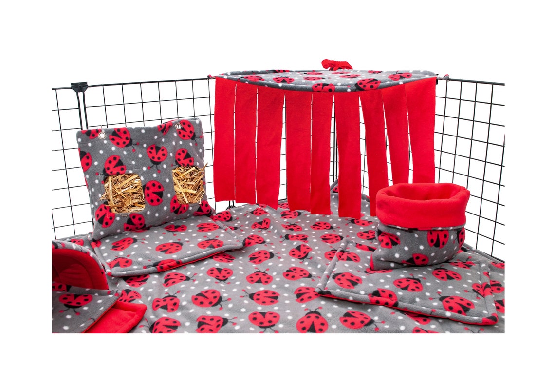 C&C waterproof fleece cage liner set ladybird. Etsy