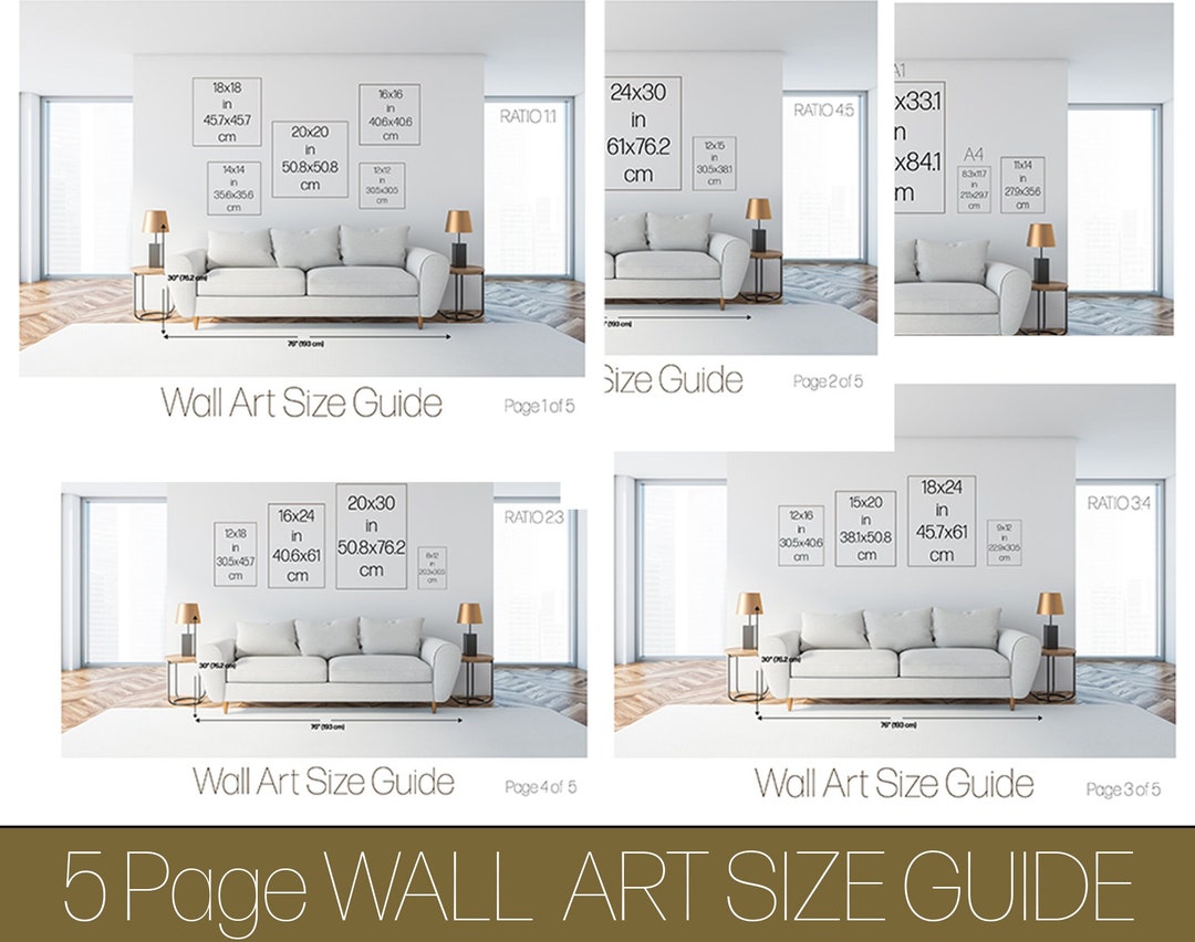 Wall Art Size Guide Frame Size Guide Print Size Guide Etsy Canada