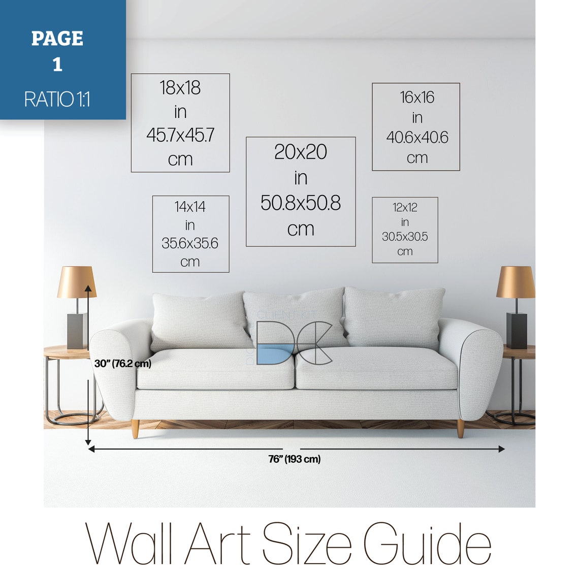 Wall Art Size Guide, Frame Size Guide, Print Size Guide, Poster Size Chart, Wall Display Guide
