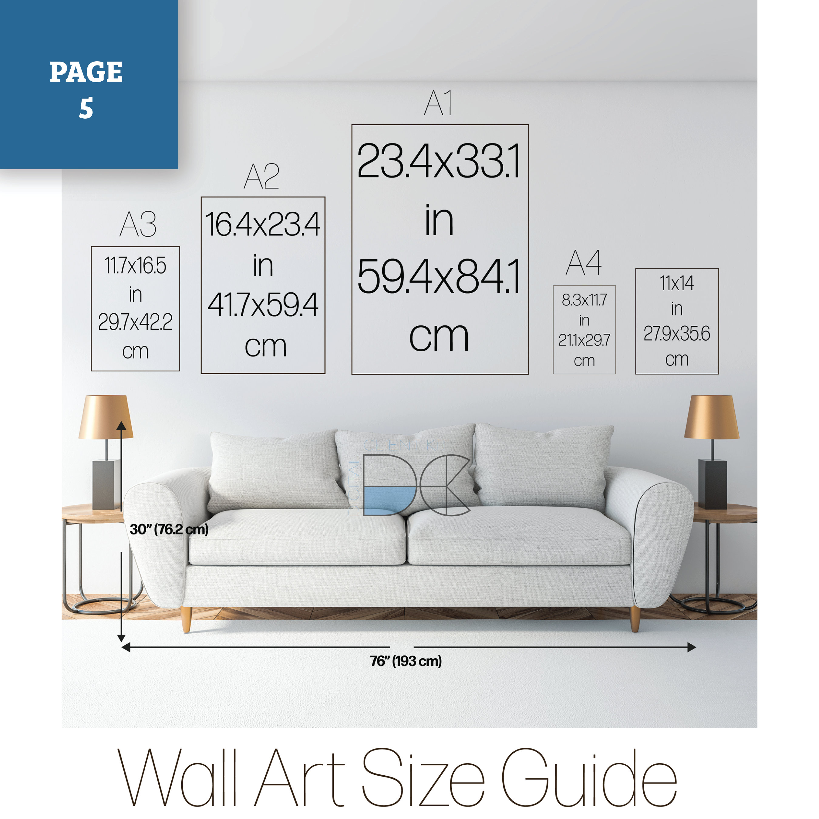 Wall Art Size Guide, Frame Size Guide, Print Size Guide, Poster