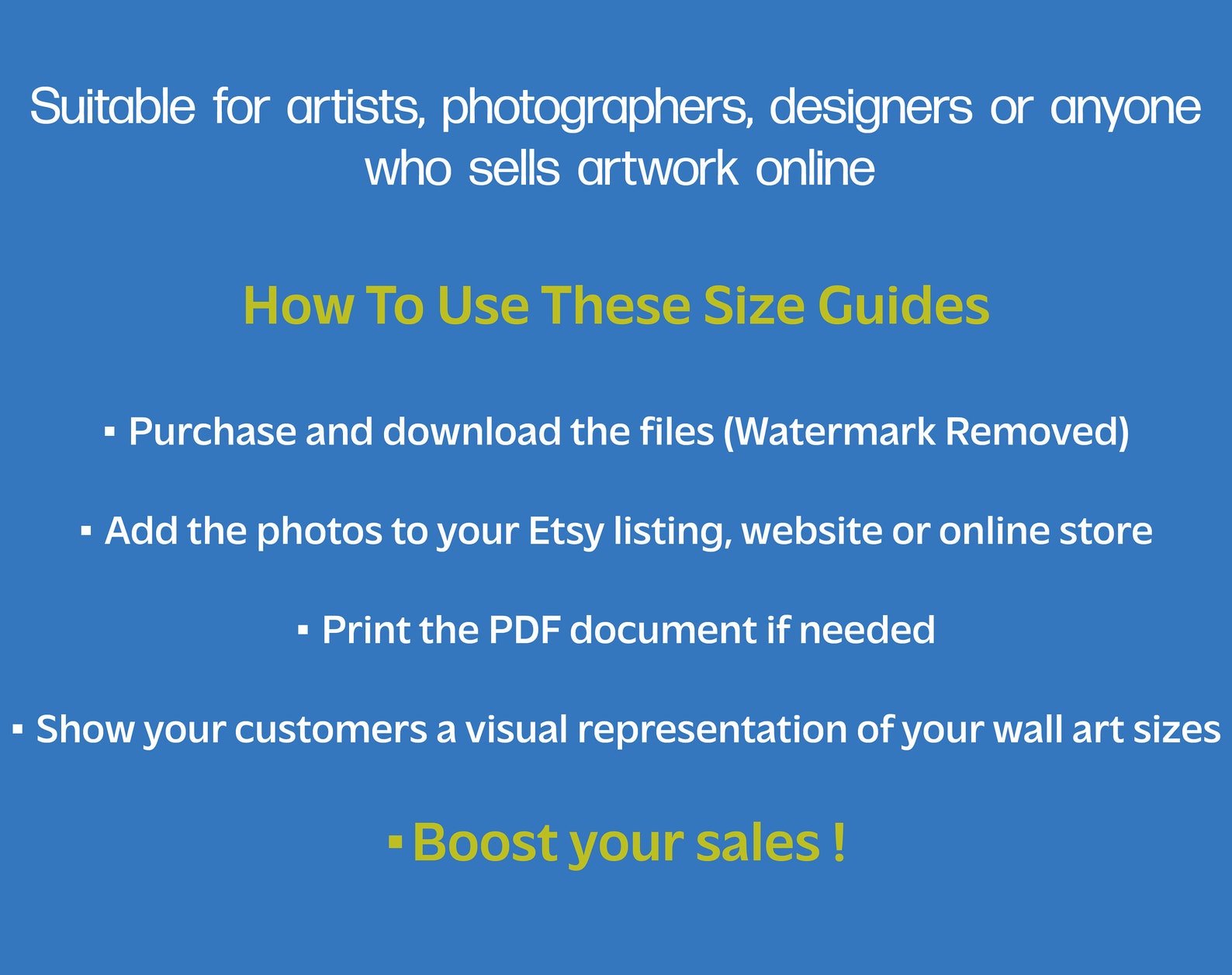 Wall Art Size Guide, Frame Size Guide, Print Size Guide, Poster Size