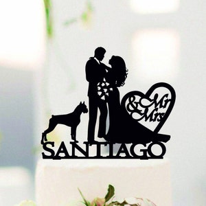 Sotto l'albero di matrimonio cake topper, famiglia cake topper, topper sposa su misura, sposa e sposo con il ragazzino, coppia con bambino